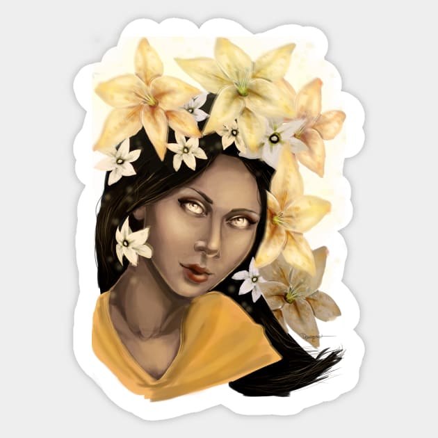 South Asian Lily Sticker by georgiagoddard